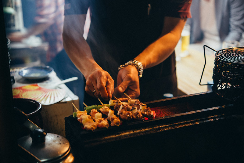 Grilling in Omoide Yokocho