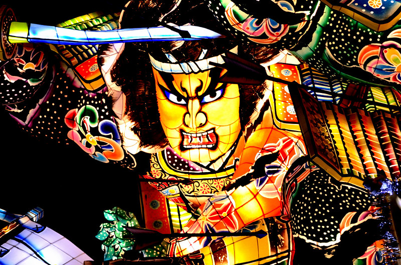 Giant lanterns - Aomori Nebuta Matsuri