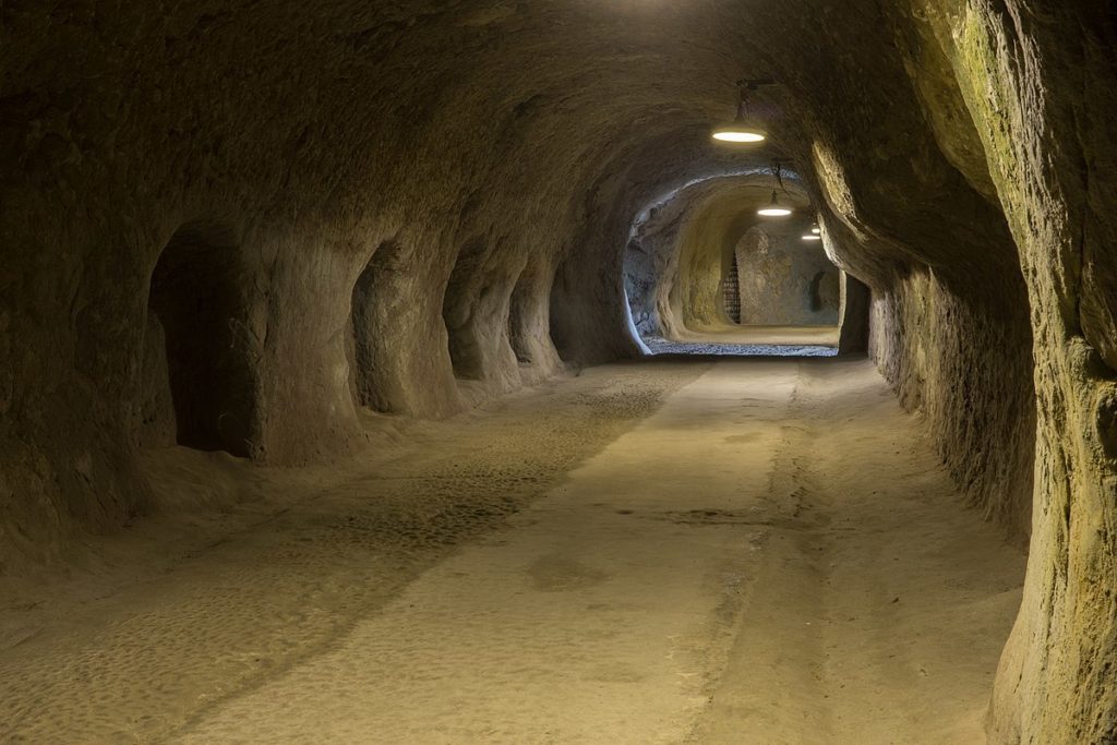 Yoshimi tunnels created during WWII.